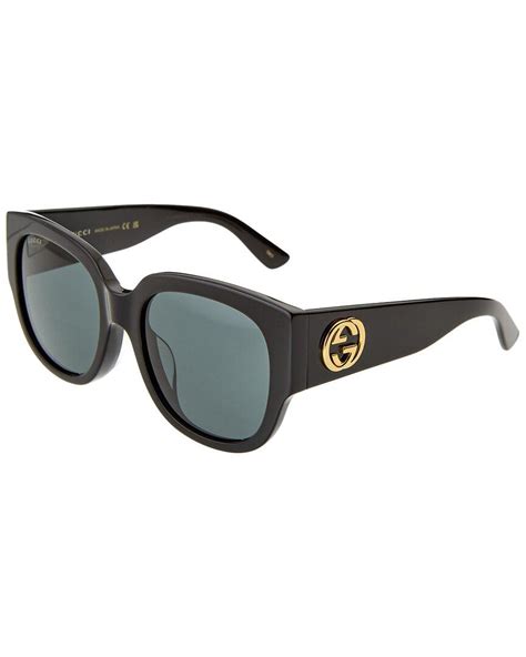 gucci women's gg0142san 55mm sunglasses|Gucci GG0142SAN 55mm Sunglasses in Black .